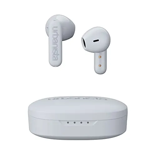 Urbanista Copenhagen Auricolari Wireless, IPX4 Bluetooth 5.2 con Controlli Touch, Microfono con Cancellazione del Rumore, 32H Riproduzione, Custodia di Ricarica USB C, Bianco Puro