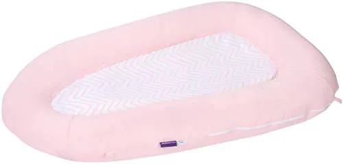 ClevaMama ClevaFoam Riduttore Lettino e Culla Neonato, Baby Nest Portatile, Traspirante e Multifunzione - Rosa, 0-6 Mesi - 52x87 cm