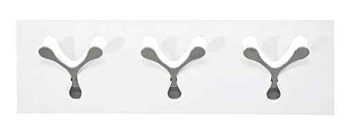 Kare Appendiabiti da Parete Spoon Bianco Tre, Bianco, 18 x 2.9 x 60 cm