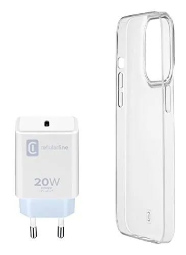 Cellularline Starter Kit custodia per cellulare 17 cm (6.7") Cover Trasparente, Bianco