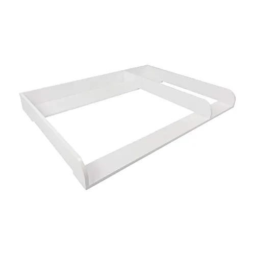XXL-1 con divisorio extra e con spigoli completamente arrotondati - Fasciatoio en 108 cm, bianco, adatto a tutte le cassettiere IKEA Hemnes (SENZA CASSETTONE)
