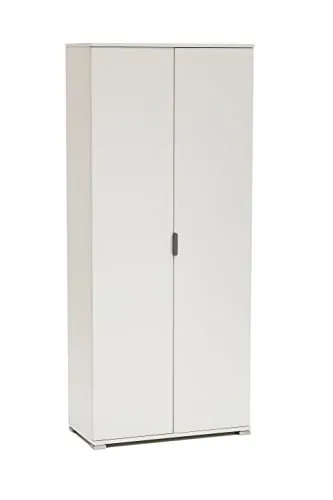 MeMi Me281BIA Armadio, Legno, Bianco, 36.5x75x174 cm