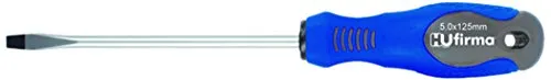 Hufirma 3895030 CACCIAVITE A TAGLIO CROMO VANADIO 5X150 MM, Azzurro