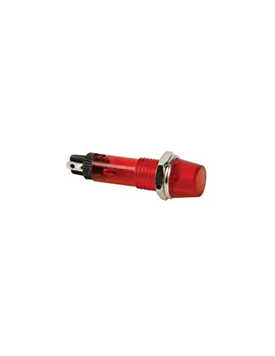 Perel 124078 lampada di segnalazione, LED, 8 mm, 12 V, Rosso