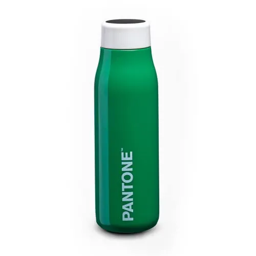 Pantone™ - Borraccia Termica con Display Digitale Touch Screen. In acciaio inossidabile 24 ore freddo/ 12 ore caldo - 500ml, Verde Scuro