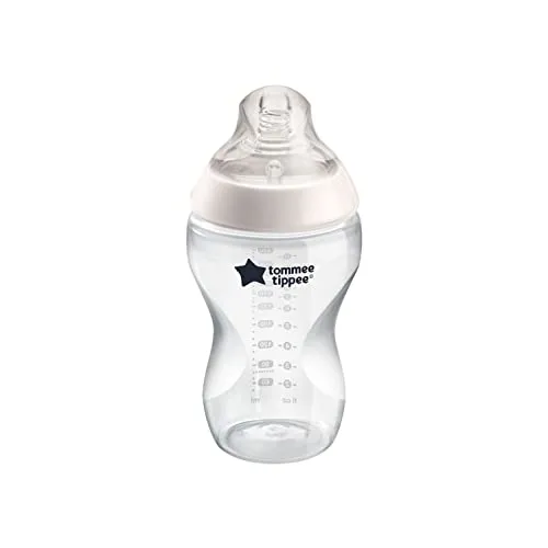 Tommee Tippee Biberon Closer to Nature , Tettarella Simile al Seno a Flusso Medio con Valvola Anticolica, 340ml, Confezione da 1, Neutro