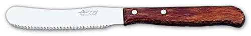 Arcos Serie Latina, Coltello Burro, Lama Acciaio Inossidabile NITRUM 90 mm, Manico Legno Compresso, Colore Marrone