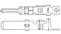 TE Connectivity 66261-2 Contatto singolo Contatto maschio Serie: CPC 1 pz.