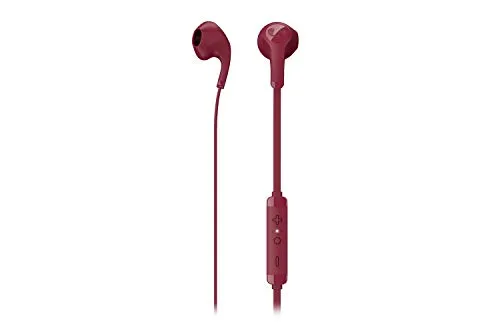 Fresh ’n Rebel Flow In-ear Headphones | Wired Earphones with integrated remote and microphone – Ruby Red