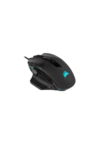 CORSAIR NIGHTSWORD RGB Wired Tunable FPS/MOBA Mouse da Gioco - 18.000 DPI - 10 Pulsanti Programmabili - Sistema di Peso - Compatibile con iCUE - PC, Mac, PS5, PS4, Xbox - Nero