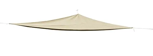 Tendone triangolare (3x3x3 m) impermeabile e resistente al vento con corde, colore beige