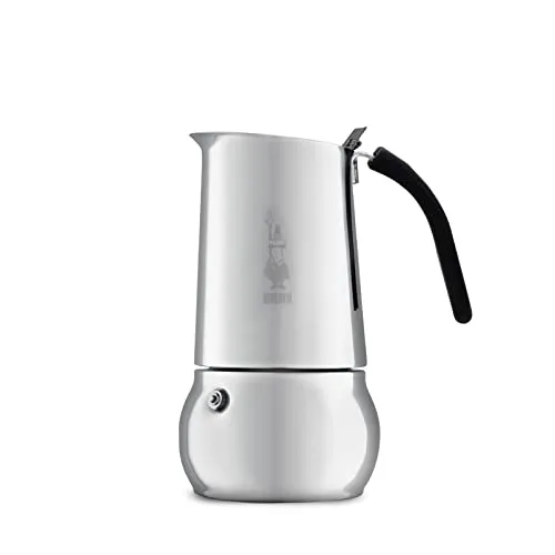 Bialetti Caffettiera Kitty, 6 Tazze (234 ml), Ottima per tutti i piani cottura, Design ottimo, Acciaio Inossidabile