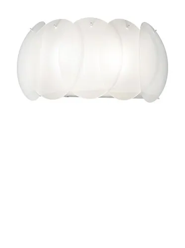 Ideal Lux 038025, Ovalino AP2 da Parete, Bianco