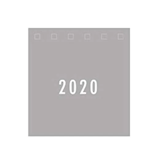 2020 Planner doppia scrivania Carta Calendario Classifica giornaliera Planner settimanale Planning mensile a fare elenco giornaliero Calendario da tavolo (Colore : Grey)
