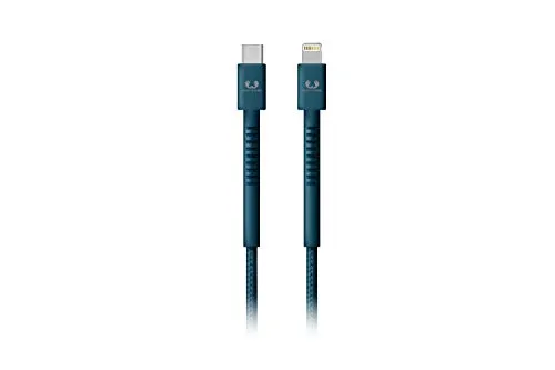 Fresh ´N Rebel Apple Lightning Fabriq Cable | USB-C to Apple Lightning Charging & SYNC Cable 1,5 Meter – Petrol Blue