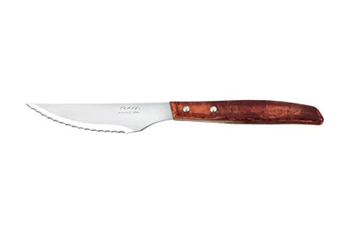 Arcos Serie Coltelli da Tavolo - Coltello per cotolette - Lama segata in acciaio inox NITRUM da 110 mm - Manico Legno compresso Colore Rosso