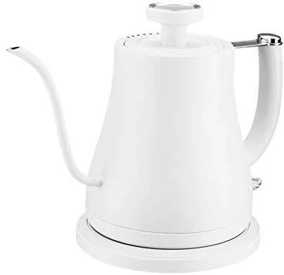 Mnjin Bollitore Elettrico Portatile Bollitore in Vetro Bollitore a Collo D'Oca in Acciaio Inossidabile 0,8 L Bocca fine Bollitore Elettrico caffè Americano Macchina per punzonatura a Mano 22