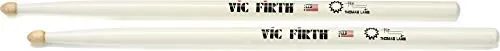 Vic Firth - Bacchette per Batteria Serie Signature - Thomas Lang - Punta di Legno - Bianche