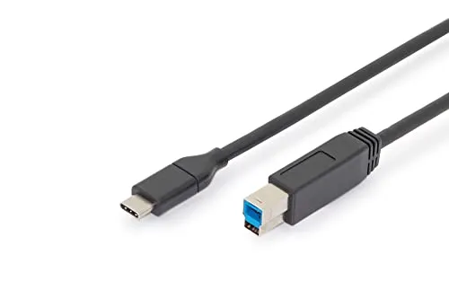 Digitus AK300149010S Cavo di Collegamento USB Tipo C, Nero, , USB 3.1 Typ-C - B, 1.0m, 10Gbit/s