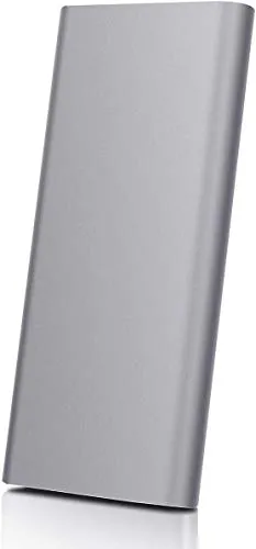 Disco rigido esterno portatile da 2 TB Disco rigido esterno per Mac, PC, laptop, disco rigido portatile ad alta velocità Type-C/USB 3.1 HDD esterno (2TB, Gray)