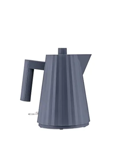 Alessi Plissé MDL06/1 G - Bollitore Elettrico di Design, in Resina Termoplastica, Presa Europea 2400W, 100cl, Grigio