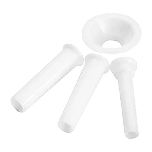 Westmark Set con imbuto per salsiccia, 4 pz., ø 1/1,5/2 cm, Accessori per Tritacarne Westmark 97502260/Dim. 5, Plastica, Bianco, 14932230