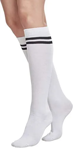 Urban Classics Ladies College Socks Calze, Multicolore (Wht/Blk 224), 37-38 (Taglia Produttore: 36-39) Donna
