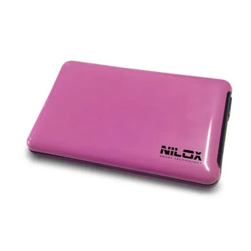 Nilox - Box Vuoto per Hard Disk 2.5 Pollici, USB 3.0, Colore: Viola/Fucsia Viola/Fucsia