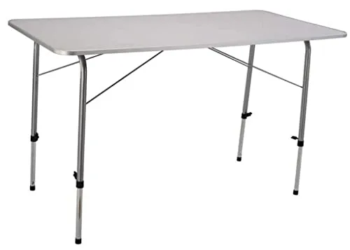 Briconess.com Tavolino pieghevole da esterno 120x60 cm con altezza regolabile e struttura in acciaio