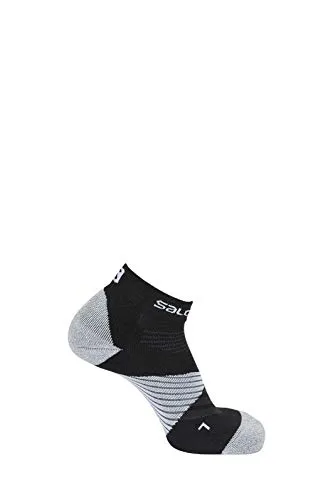 Salomon Speed PRO, L39823600 1 Paio di Calzini Corti, Unisex, Poliamide/Poliestere, Nero/Bianco, M (39-41)