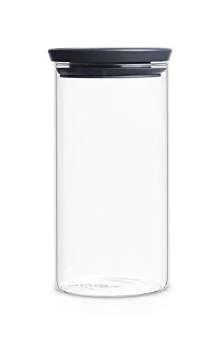 Brabantia 298264 Barattolo Rotondo in Vetro Borosilicato, 0.3 l, Trasparente