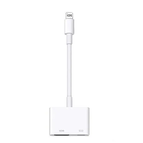 compatibile con adattatore da iPhone a HDMI, adattatore audio digitale HDMI 1080P HDMI con iPhone 11 / 11Pro / X / XR / XS 8 7 6 / Plus, convertitore schermo HDMI Sync per monitor TV Projector