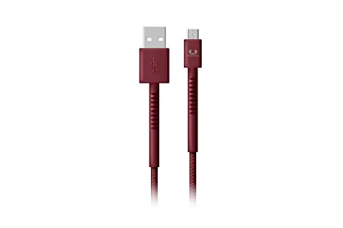 Fresh ’n Rebel Micro-USB Fabriq Cable | USB to Micro-USB Charging & Sync Cable 1,5 meter – Ruby Red