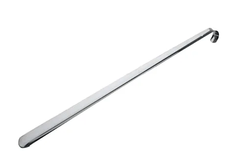 WENKO Calzascarpe extra lungo acciaio inossidabile, Acciaio inossidabile, 58.5 x 4.2 x 3.8 cm, Argento lucido