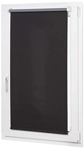 AmazonBasics - Tenda a rullo oscurante con rivestimento in colore coordinato, 60 x 150 cm, Nero