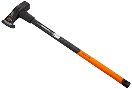 Fiskars Mazza scure X46, 2 en 1: Ascia e Mazza, Lama in acciaio temprato/Manico in plastica rinforzata con fibra di vetro, Nero/Arancione, 1001705, Standard, 92 x 26 x 8 cm