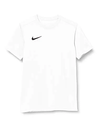 Nike Dri-Fit Park 7, Maglia Manica Corta Bambino, Bianco Nero, XS