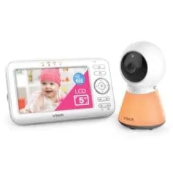 VTech VM5254 Video Baby Monitor, Schermo da 5", Luce Notturna Adattiva Auto-On, Visione Notturna, Conversazione Bidirezionale, Suoni Rilassanti, Sensore di Temperatura, Trasmissione Sicura fino a 300m