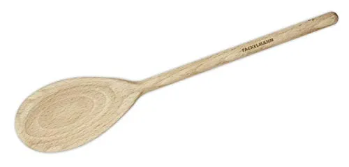 Fackelmann Cucchiaio da cucina per mescolare, mescolare o provare in legno di faggio, colore naturale, 25 x 4,5 cm, 1 pezzo