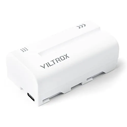 VILTROX NP-F550 - Batteria agli ioni di litio con ingresso di tipo C per 2200 mAh, 7,4 V, per videocamere/luci LED, compatibile con Sony NP-F970 F750 F770 F960 F550 F530 F330 F570