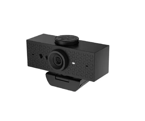 HP - PC 620 Webcam FHD 1080p, Messa a Fuoco Automatica, Zoom Digitale, Rotazione a 360°, Campo Visivo Regolabile, Correzione Automatica Colore e Sfondo, Compatibile con Zoom, Coperchio Privacy, Nera