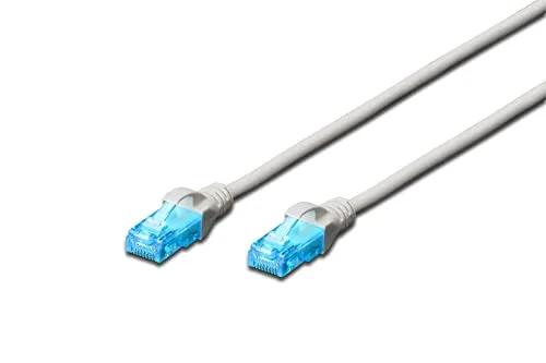 DIGITUS Cavo LAN Cat 5e - 7 m - Cavo di rete CCA con RJ45 - U/UTP non schermato - Compatibile con Cat-6 e Cat-5 - Grigio