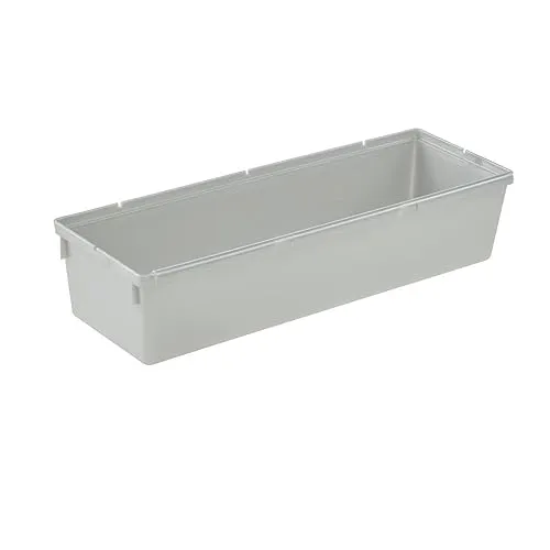 keeeper Organizer per cassetti, Ampliabile a piacere, Plastica resistente (PP), 23 x 8 x 5 cm, Pepe, Argento