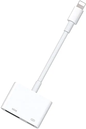 Adattatore HDMI per iPhone&iPad [Certificato Apple MFi] Lightning Digital 1080P AV Adapter,Plug and play convertitore display sincronizzazione cavo HDMICompatibile con iPhone 12/11/XS/XR/8/7/iPad/iPod