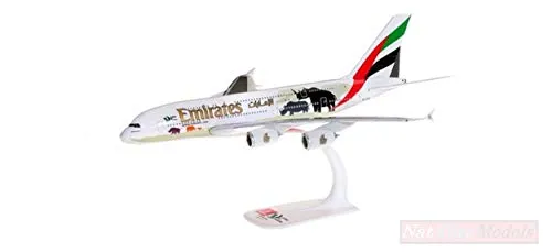 Herpa MODELLINO in Scala Compatibile con Airbus A380 Emirates United for Wildlife 1:250 HP612180