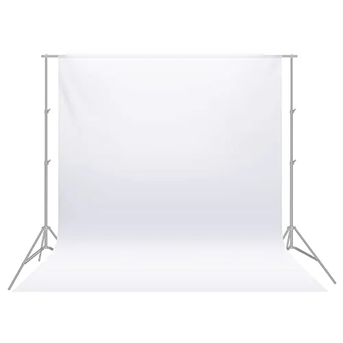 NEEWER Fondale Pieghevole per Studio Fotografico 1,8x2,8 metri in Puro Poliestere al 100% per Fotografia, Video e Televisione (Solo Sfondo) - Bianco