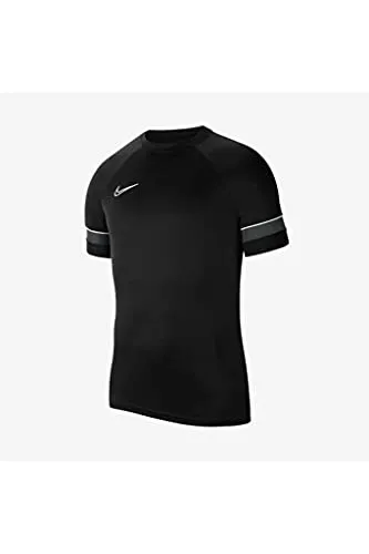 Nike Dri-Fit Academy 21, Maglia Manica Corta Uomo, Nero/Bianco/Antracite/Bianco, S