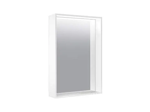 Keuco X-Line Specchio Illuminato 33296, 1 Colore della Luce, 3000 Kelvin, 650 x 700 x 700 x 105 mm, colorazione: Acciaio Inox - 33296292000