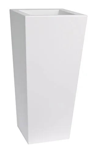 Euro3Plast 2500 C2 Vaso per Fiori e Piante, Bianco, 40x40x90 cm