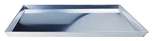 Pentole Agnelli COAL49/340 Teglia Rettangolare in Lega d'Alluminio 3003 con Orlo, Argento, 60 x 40 cm, 1 Pezzo